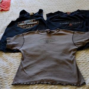 Lot of 3 Harley Davidson Tops